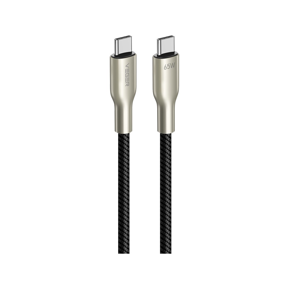 สายชาร์จ VEGER USB-C to USB-C Cable DATA 1.2M Black (V-CC05)