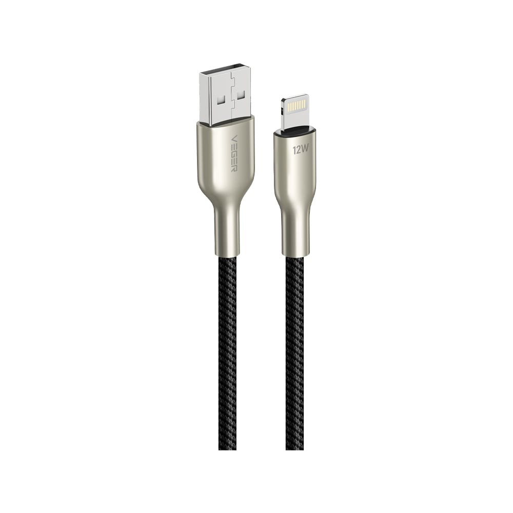 สายชาร์จ VEGER Lightning Cable DATA 1.2M Black (V-AL05)