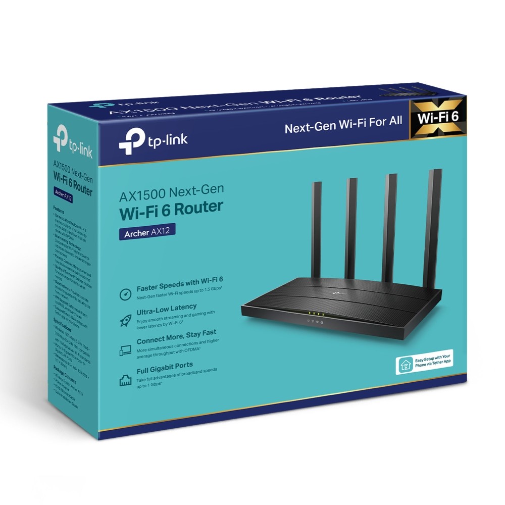 เราเตอร์ TP-Link Archer AX12 AX1500 Wi-Fi 6 Router