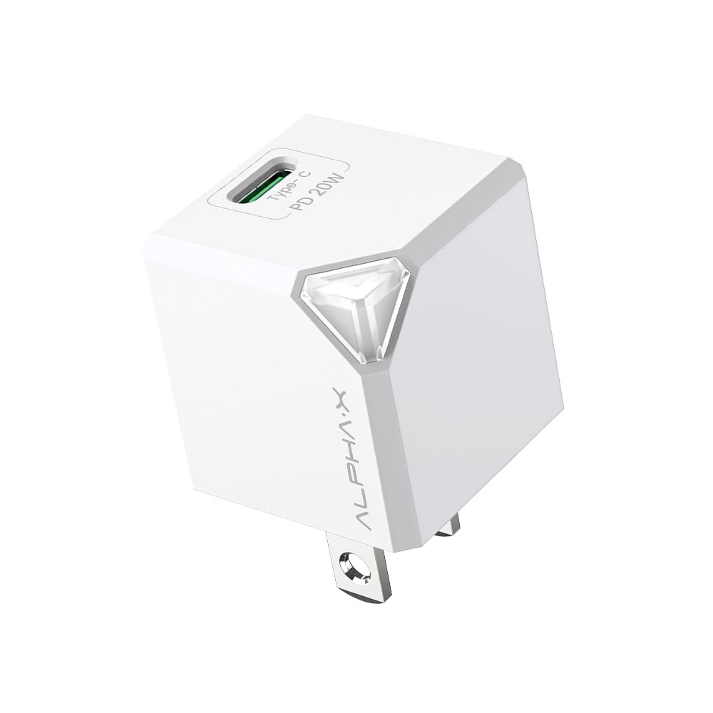 อะแดปเตอร์ ALPHA·X Wall Charger 1 USB-C 20W GaN White