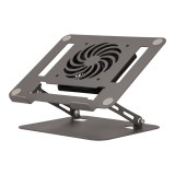 แท่นวางโน๊ตบุ๊ค TECHPRO Aluminum Cooler Laptop Stand Gray