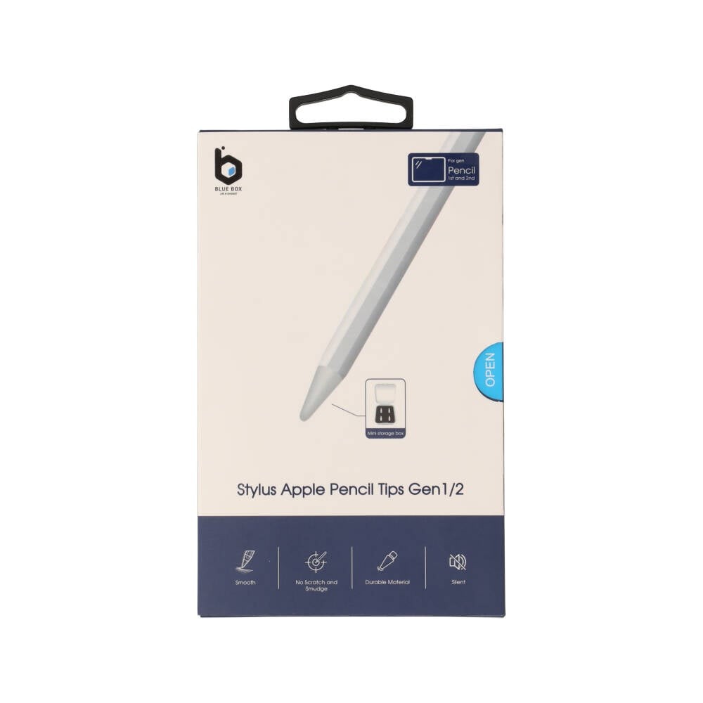 หัวปากกาไอแพด Blue Box Stylus Apple Pencil Tips Gen1/2 White (4pcs.)