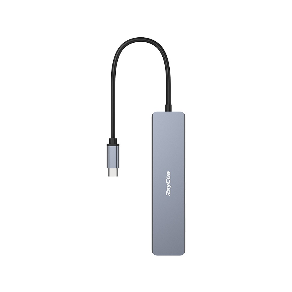 Raycue 7-in-1 USB Type-C To HDMI,USB-A,USB-C,SD card,TF card (HB371) Silver