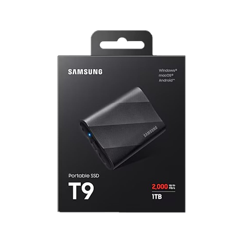 ฮาร์ดดิสก์ Samsung SSD Ext Portable T9 USB 3.2 Gen 2x2 2TB Black
