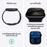 Apple Watch Series 10 GPS 46mm Rose Gold Aluminium Case with Plum Sport Loop