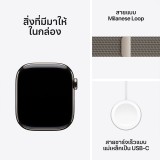 Apple Watch Series 10 GPS + Cellular 42mm Natural Titanium Case with Natural Milanese Loop