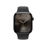 Apple Watch Series 10 GPS + Cellular 42mm Slate Titanium Case with Black Sport Band - S/M