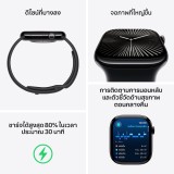 Apple Watch Series 10 GPS + Cellular 42mm Slate Titanium Case with Black Sport Band - S/M