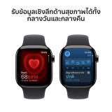 Apple Watch Series 10 GPS + Cellular 42mm Slate Titanium Case with Black Sport Band - S/M