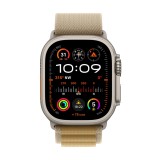 Apple Watch Ultra 2 GPS + Cellular 49mm Natural Titanium Case with Tan Alpine Loop - Large (2024)