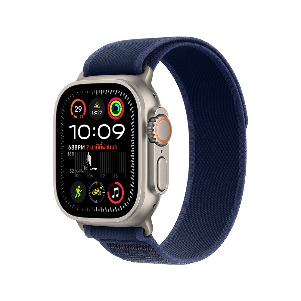 Apple Watch Ultra 2 GPS + Cellular 49mm Natural Titanium Case with Blue Trail Loop - S/M (2024)