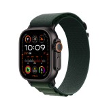 Apple Watch Ultra 2 GPS + Cellular 49mm Black Titanium Case with Dark Green Alpine Loop - Small