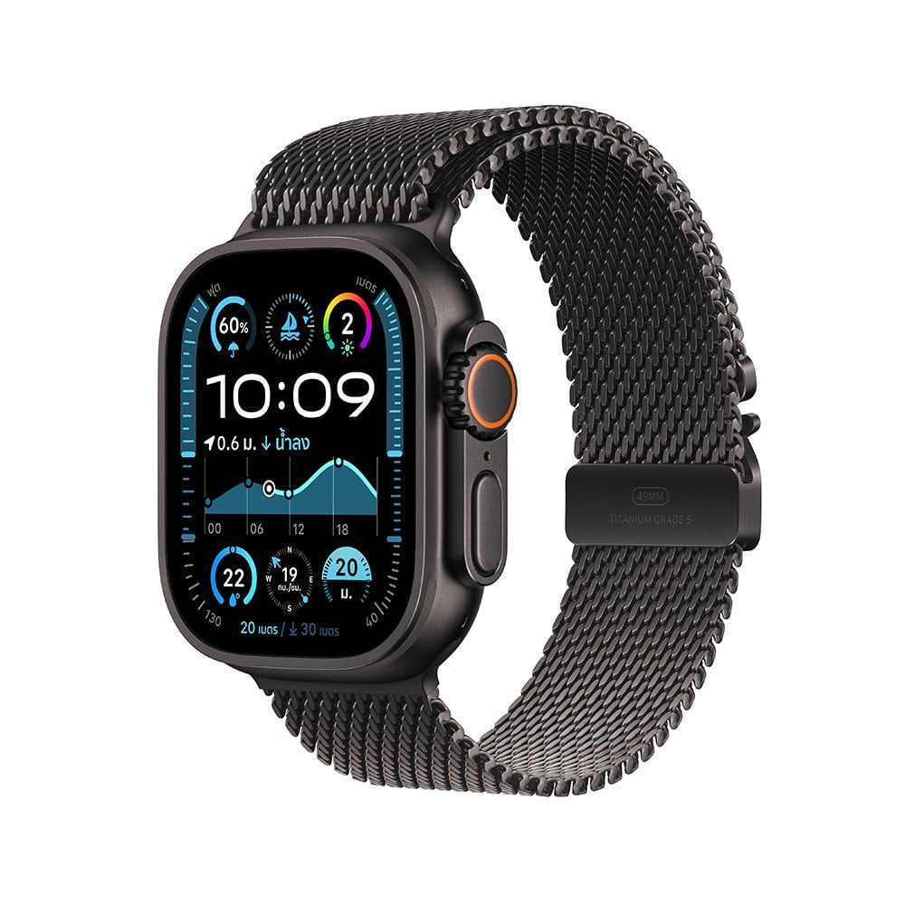 Apple Watch Ultra 2 GPS + Cellular 49mm Black Titanium Case with Black Titanium Milanese Loop - S (2024)