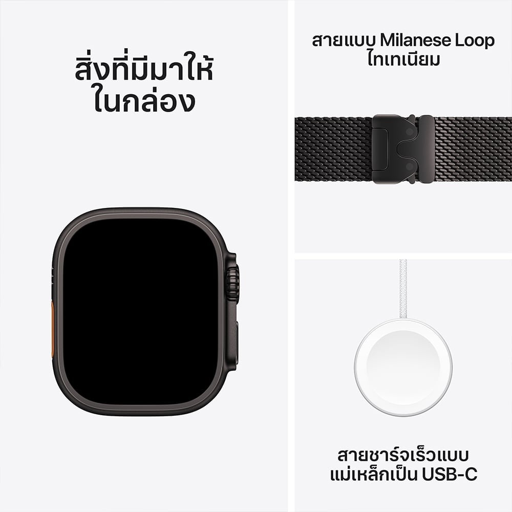 Apple Watch Ultra 2 GPS + Cellular 49mm Black Titanium Case with Black Titanium Milanese Loop - L (2024)