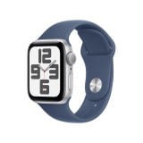 Apple Watch SE Silver Aluminium Case with Sport Band (2024)