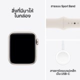 Apple Watch SE GPS 40mm Starlight Aluminium Case with Starlight Sport Band - M/L (2024)