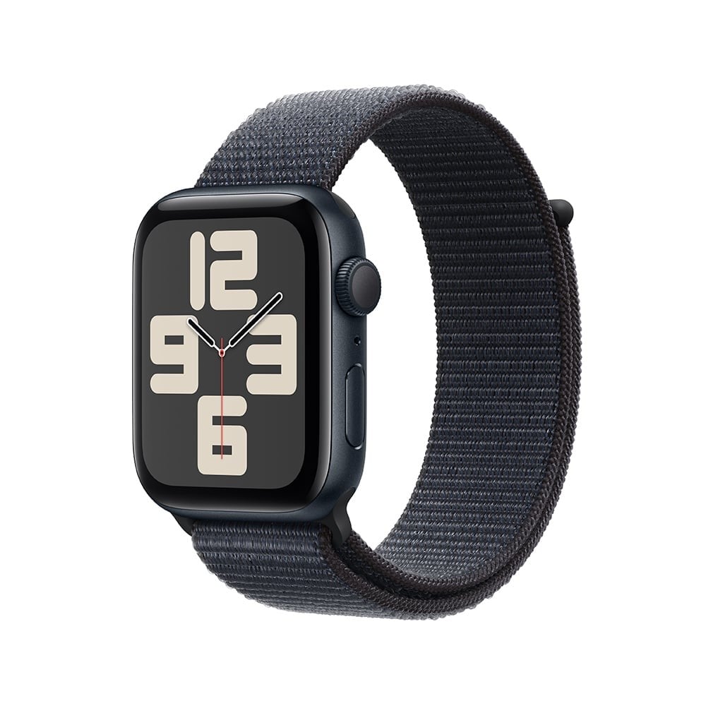 Apple Watch SE GPS 44mm Midnight Aluminium Case with Ink Sport Loop (2024)