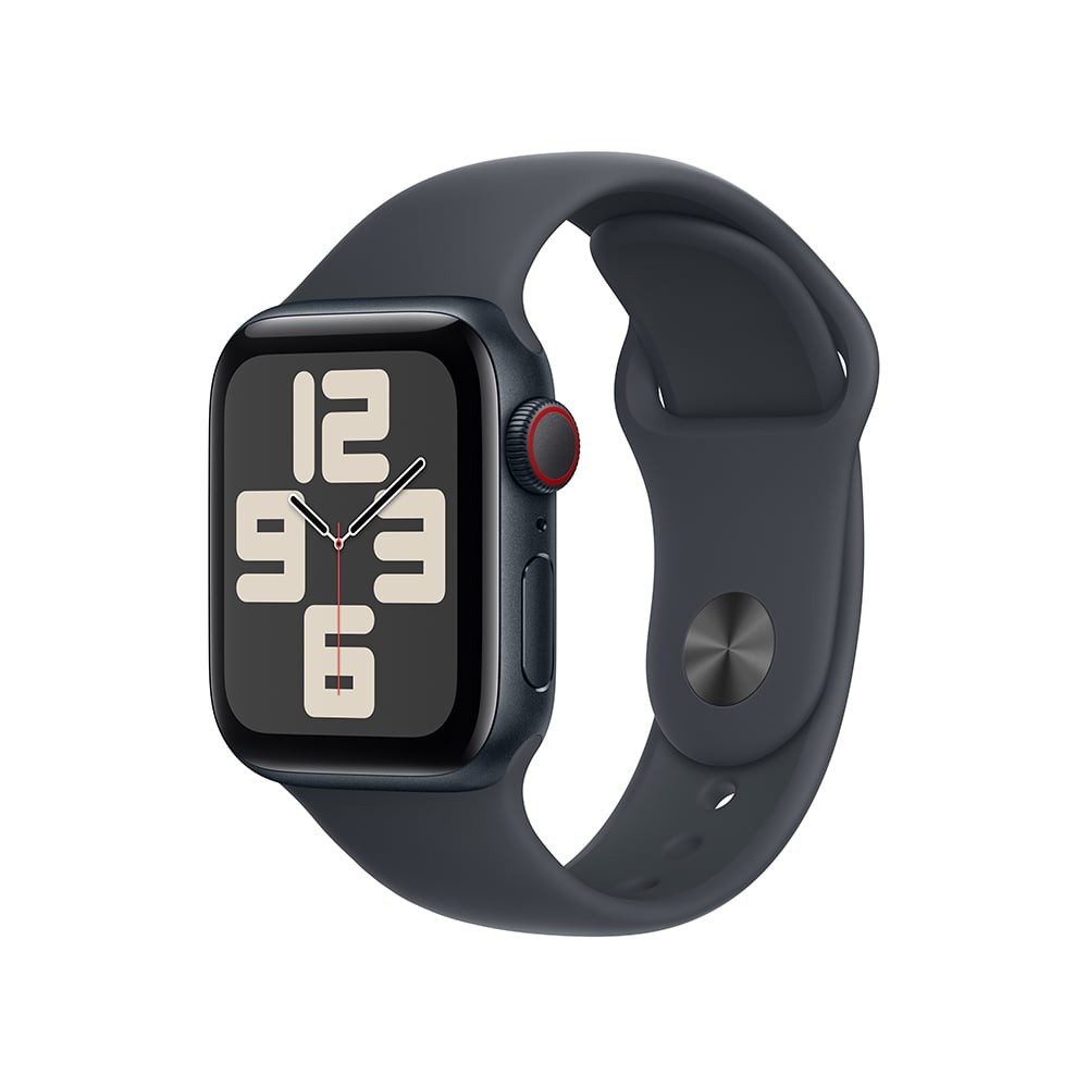 Apple Watch SE GPS + Cellular 40mm Midnight Aluminium Case with Midnight Sport Band - M/L (2024)