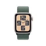 Apple Watch SE GPS + Cellular 40mm Starlight Aluminium Case with Lake Green Sport Loop (2024)