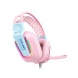 หูฟังเกมมิ่ง Onikuma X13 RGB 3.5mm Pink