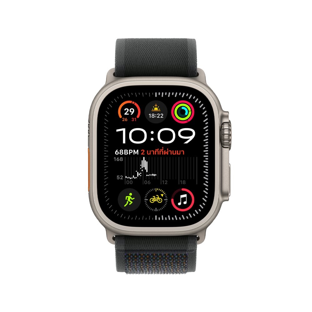 Apple Watch 49mm [Black/Charcoal] Trail Loop [S/M] [Black Titanium Finish] main image 0