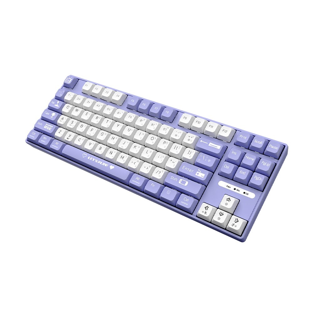 คีย์บอร์ดเกมมิ่ง AJAZZ AK870MC Lets Play Purple - Red Switch