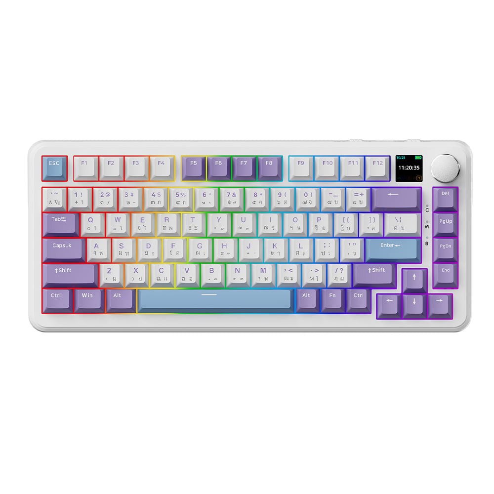 คีย์บอร์ดเกมมิ่ง AJAZZ AK820Max LCD Tri-Mod Mountain Mist - Magnetic Switch