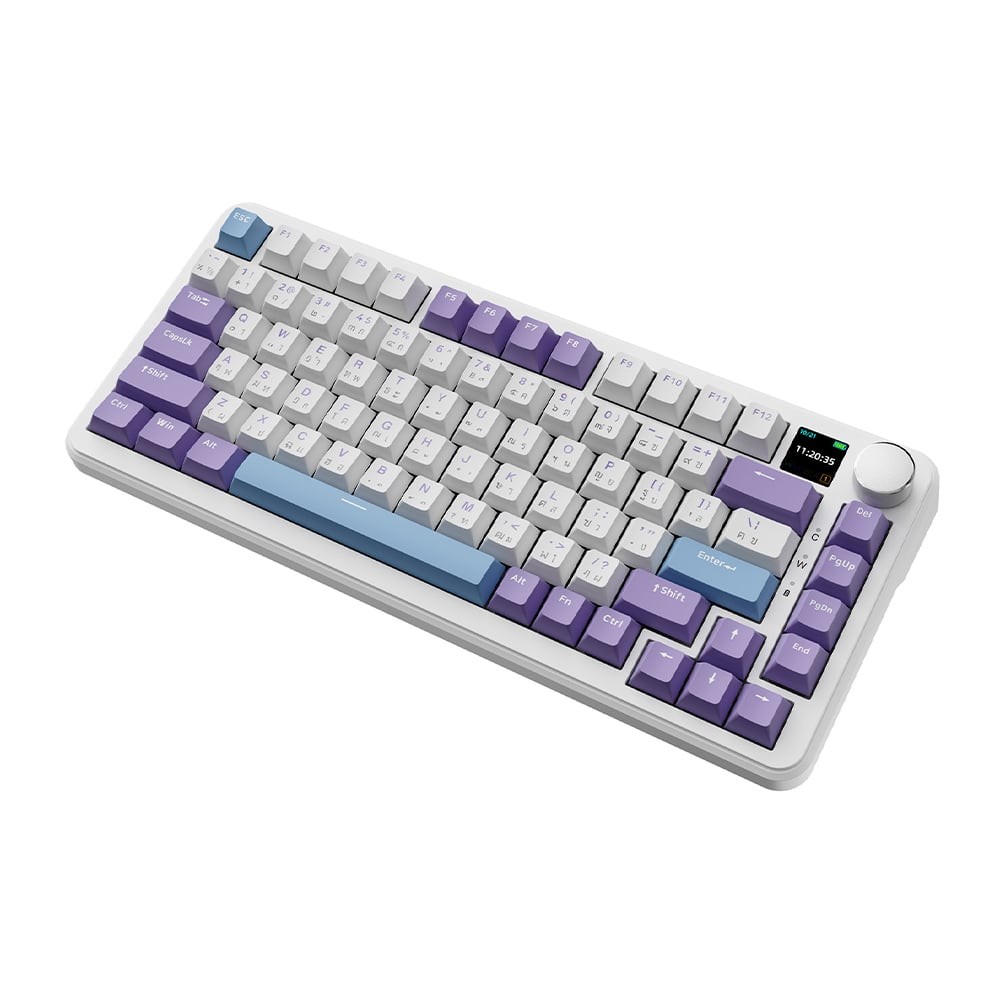 คีย์บอร์ดเกมมิ่ง AJAZZ AK820Max LCD Tri-Mod Mountain Mist - Magnetic Switch