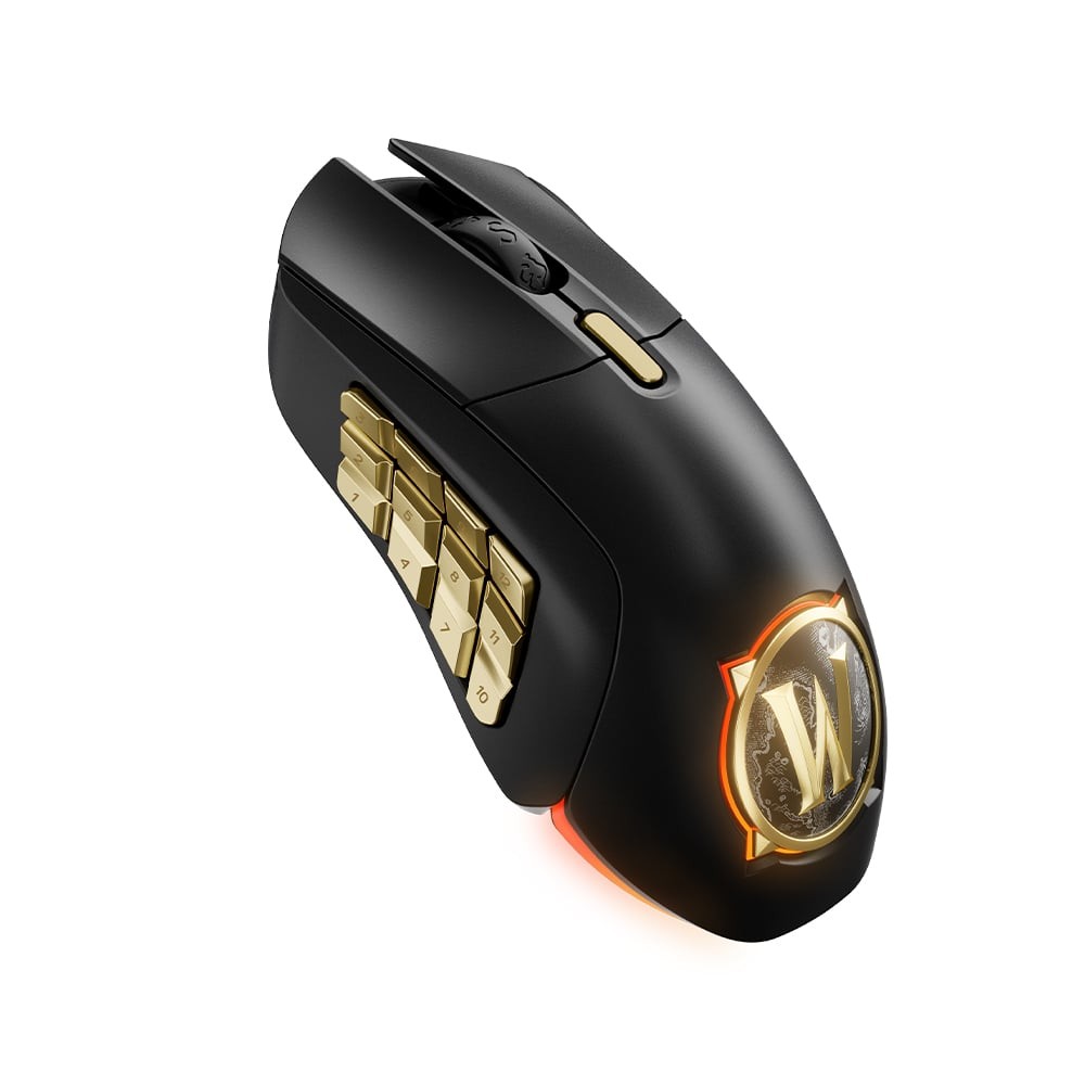 เมาส์เกมมิ่ง SteelSeries Aerox 9 Wireless Mouse World of Warcraft Black/Gold
