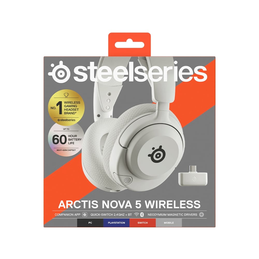 หูฟังเกมมิ่ง SteelSeries Arctis Nova 5 Wireless White