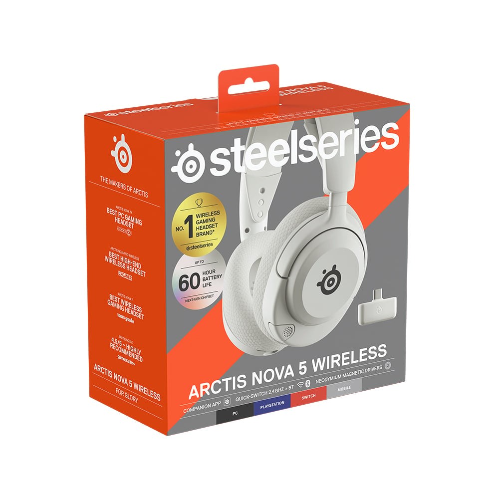 หูฟังเกมมิ่ง SteelSeries Arctis Nova 5 Wireless White