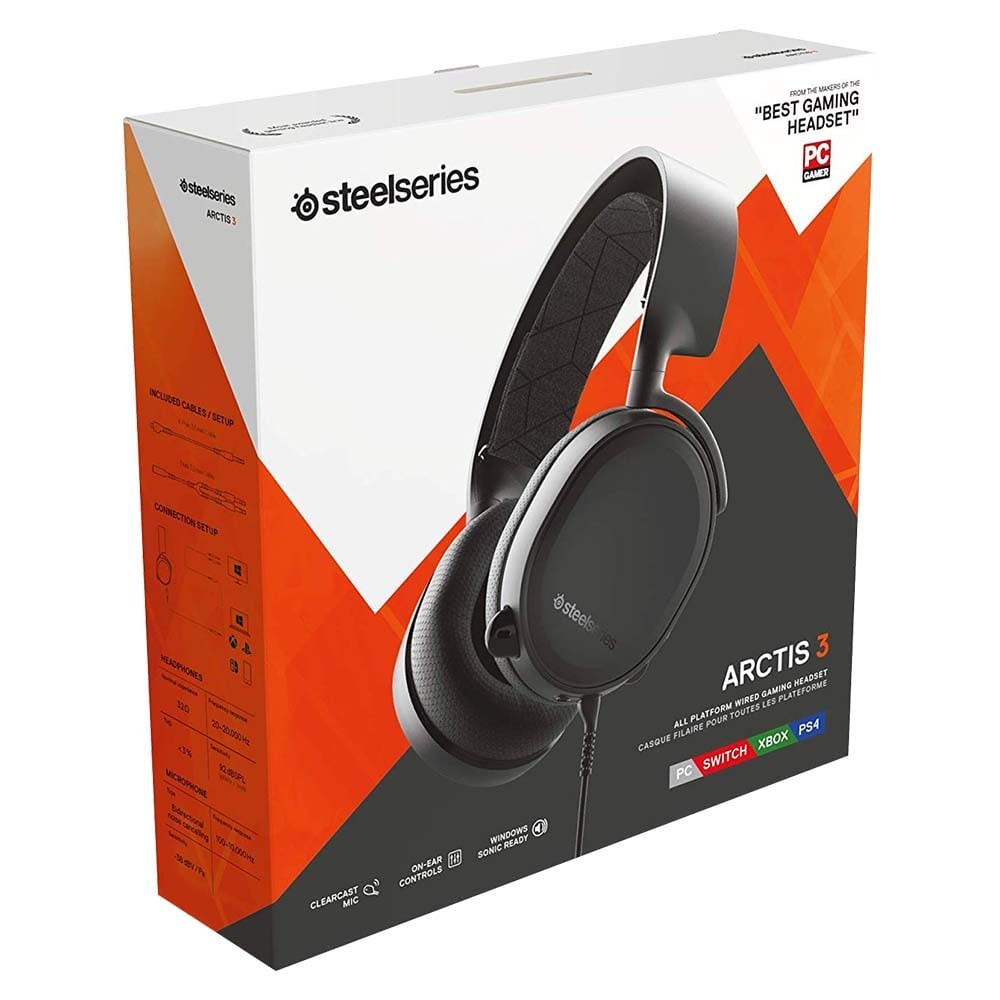 หูฟังเกมมิ่ง SteelSeries gaming Headset Arctis 3 Black (2019 Edition)