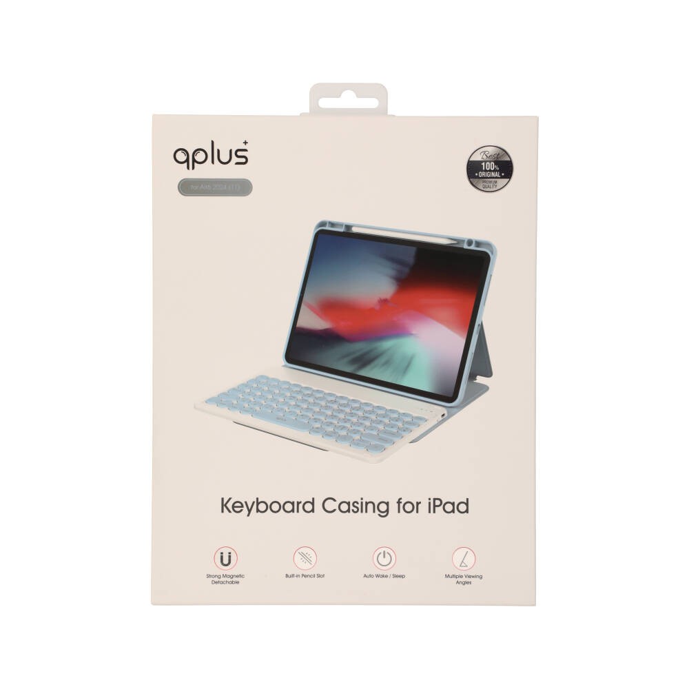 เคสคีย์บอร์ด QPLUS iPad Air 11" M3 (2025)/iPad Air 11" M2 Blue