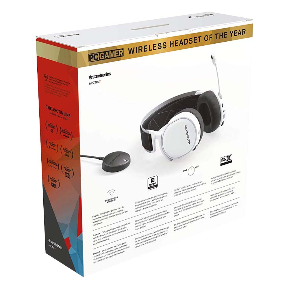 หูฟังเกมมิ่ง SteelSeries gaming Headset Arctis 7 (2019 Edition) White