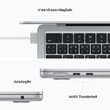 MacBook Air 13 : M2 chip 8C CPU/8C GPU/16GB/256GB - Silver (2024)