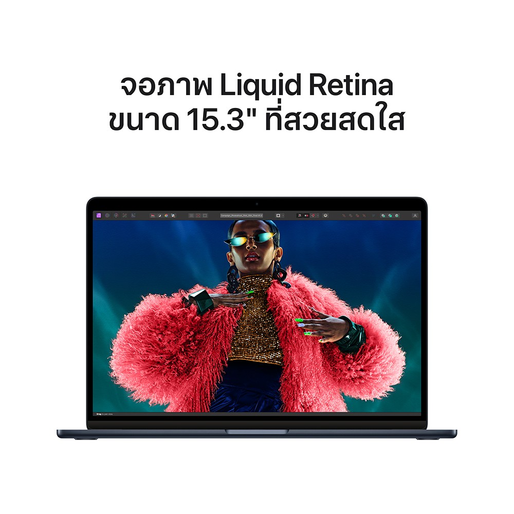 MacBook Air 15 : M3 chip 8C CPU/10C GPU/16GB/256GB - Midnight-2024 (Eng-Keyboard)