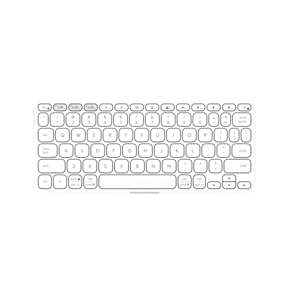 คีย์บอร์ดไร้สาย Logitech Keys-To-Go 2 ULTRA SLIM Pale Grey