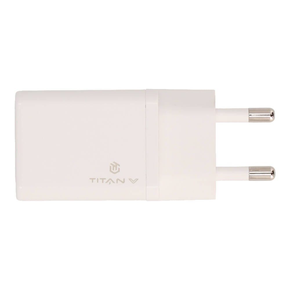 อะแดปเตอร์ TITANV Wall USB Charger 1 USB-A (QC3.0A) / 1 USB-C (PD20W) White (TI-WC01) (TISI)