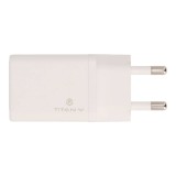 อะแดปเตอร์ TITANV Wall USB Charger 1 USB-A / 1 USB-C (PD33W) GaN White (TI-WC04) (TISI)