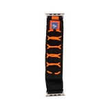 Blue Box สาย Apple Watch Strap Series 6,7,8,9,10,11,SE1,SE2 (39/40/41/42mm) mm Woven Laces Black/Orange