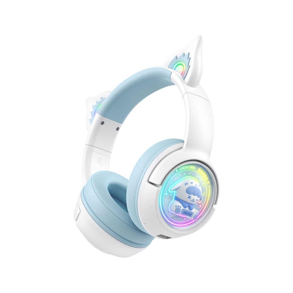 หูฟังเกมมิ่ง Onikuma KUKU Rabbit Tri-Mode White/Blue