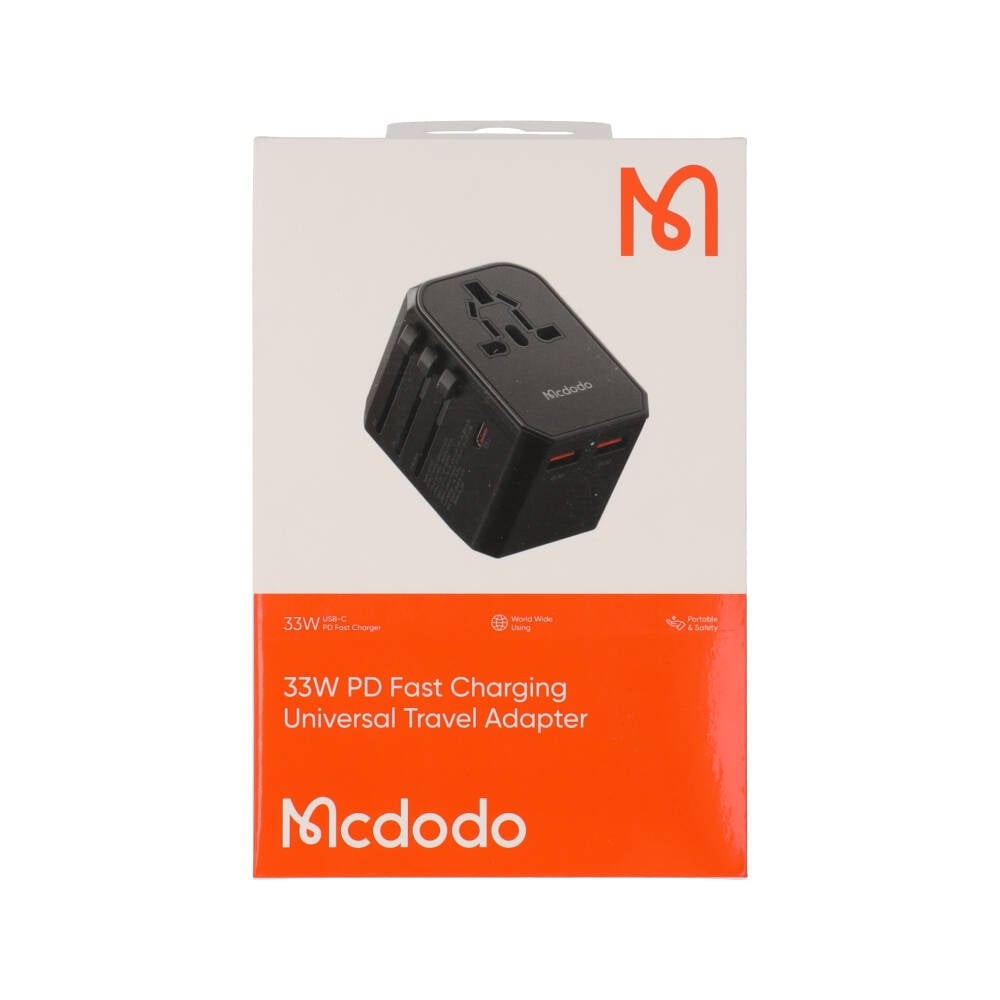 หัวแปลงปลั๊กไฟ Mcdodo Universal Travel Adapter (UK/US/EU/AU) 33W 1C+2A+1AC