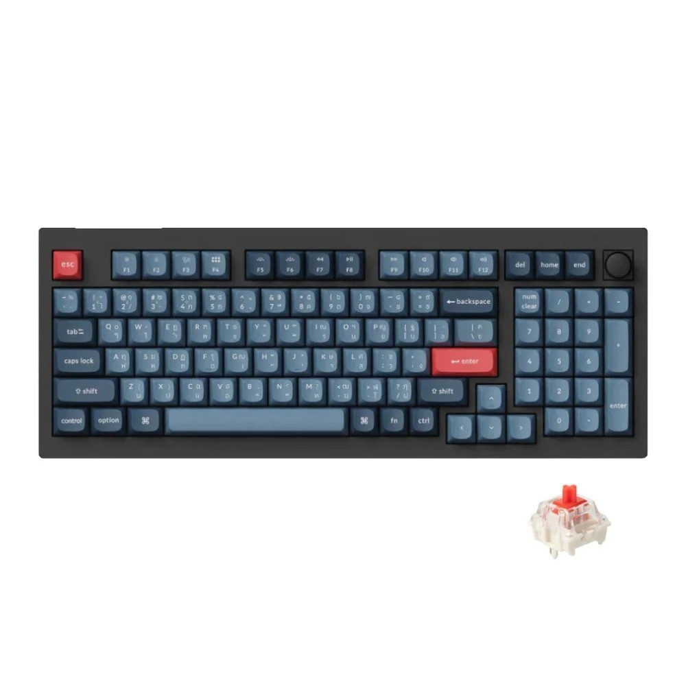 คีย์บอร์ดเกมมิ่ง Keychron V5 Max QMK/VIA Wireless Custom Mechanical Silent ( Red Switch ) - TH