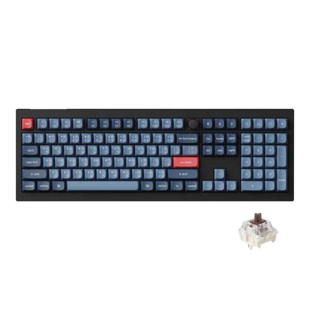 คีย์บอร์ดเกมมิ่ง Keychron V6 Max QMK/VIA Wireless Custom Mechanical Silent ( Brown Switch ) - TH