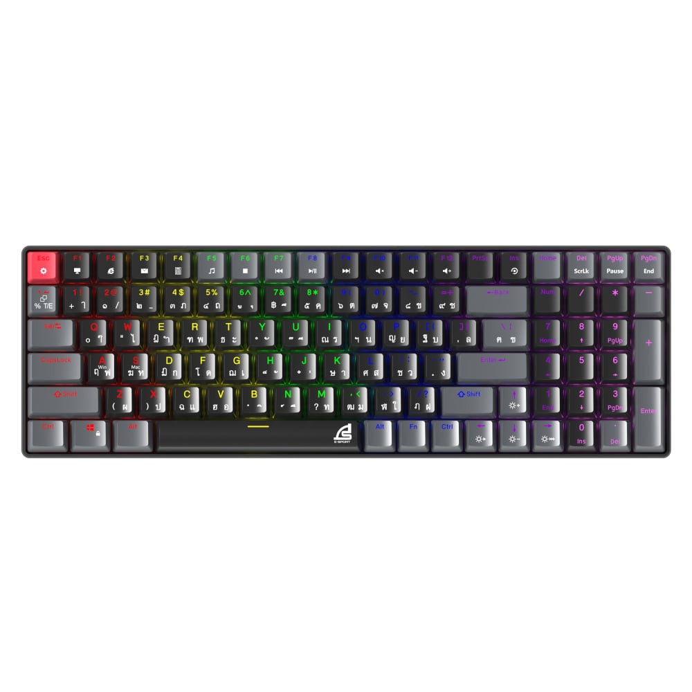 คีย์บอร์ดเกมมิ่ง SIGNO E-Sport Mechanical MOBILUS KB-723 Black - Red Switch