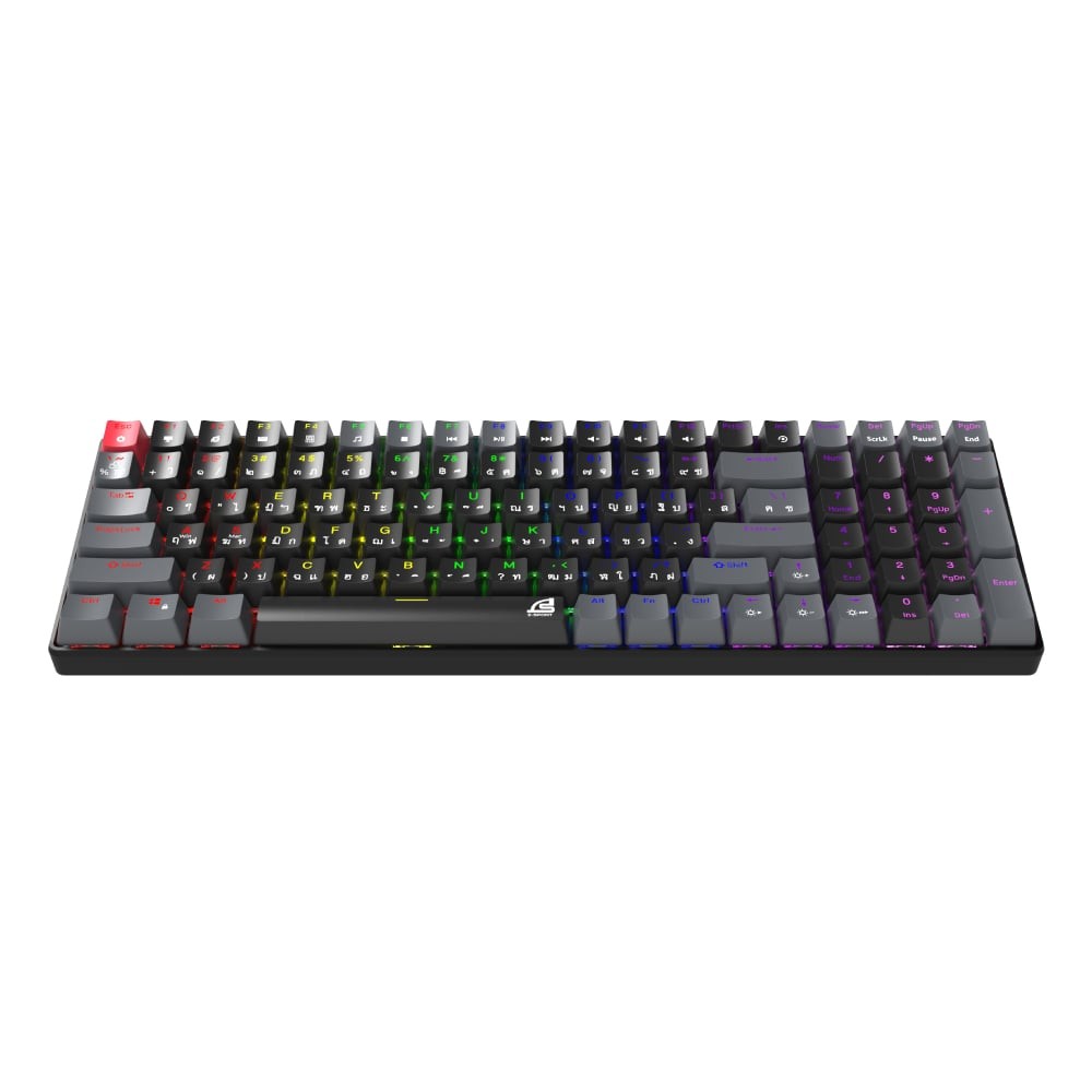 คีย์บอร์ดเกมมิ่ง SIGNO E-Sport Mechanical MOBILUS KB-723 Black - Red Switch