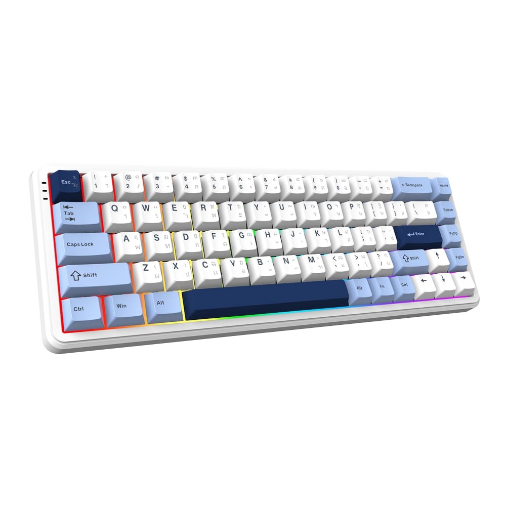 คีย์บอร์ดเกมมิ่ง Ajazz Gaming AK680Max HEHifi Tri-Mod RGB Cloud High - Magnetic Switch