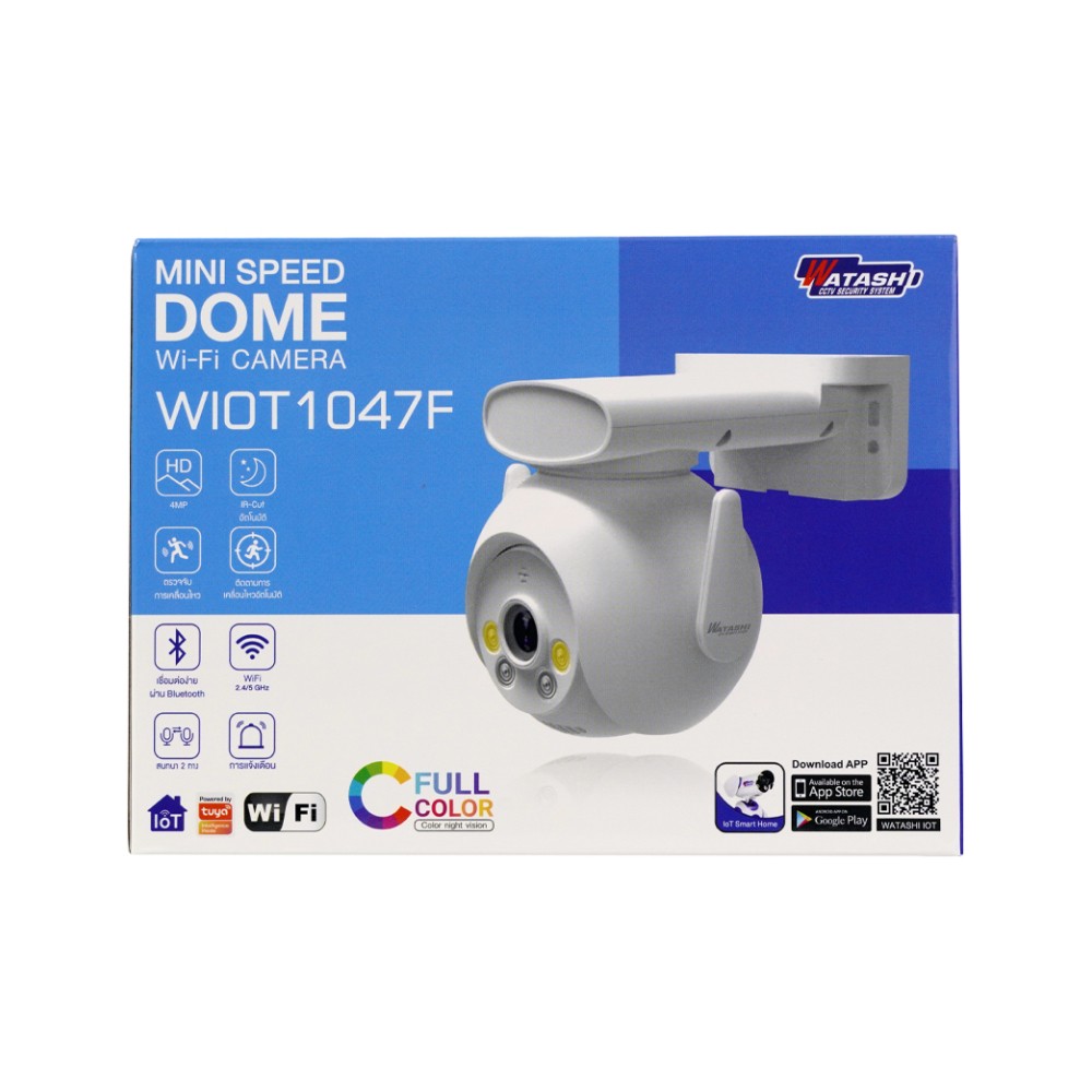 กล้องวงจรปิด WATASHI WIOT1047F Mini Speed Dome Wi-Fi Camera 4MP