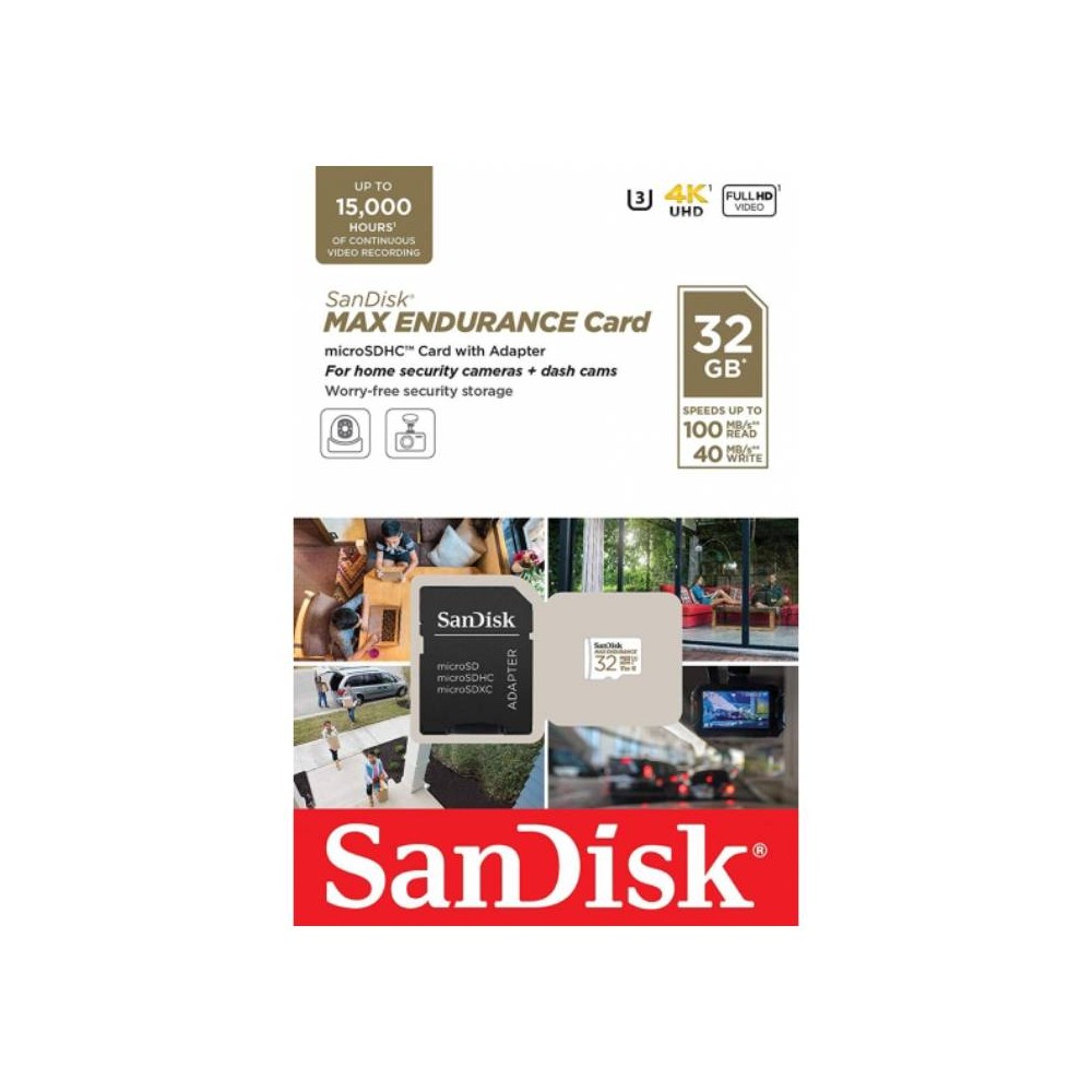 เมมโมรี่การ์ด SanDisk MicroSDHC Card MAX ENDURANCE 32GB (SDSQQVR-032G-GN6IA) Whtie