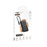 พาวเวอร์แบงค์ FOX 10000 mAh Mini Magnetic Wireless W1081C Black